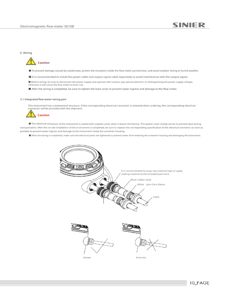 Electromagnetic Flow Meter Wiring Guide | PDF | Power Supply ...