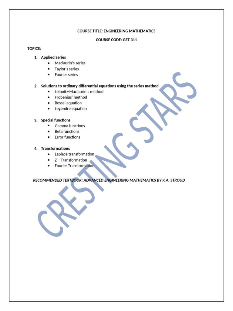 GET 311 Breakdown | PDF