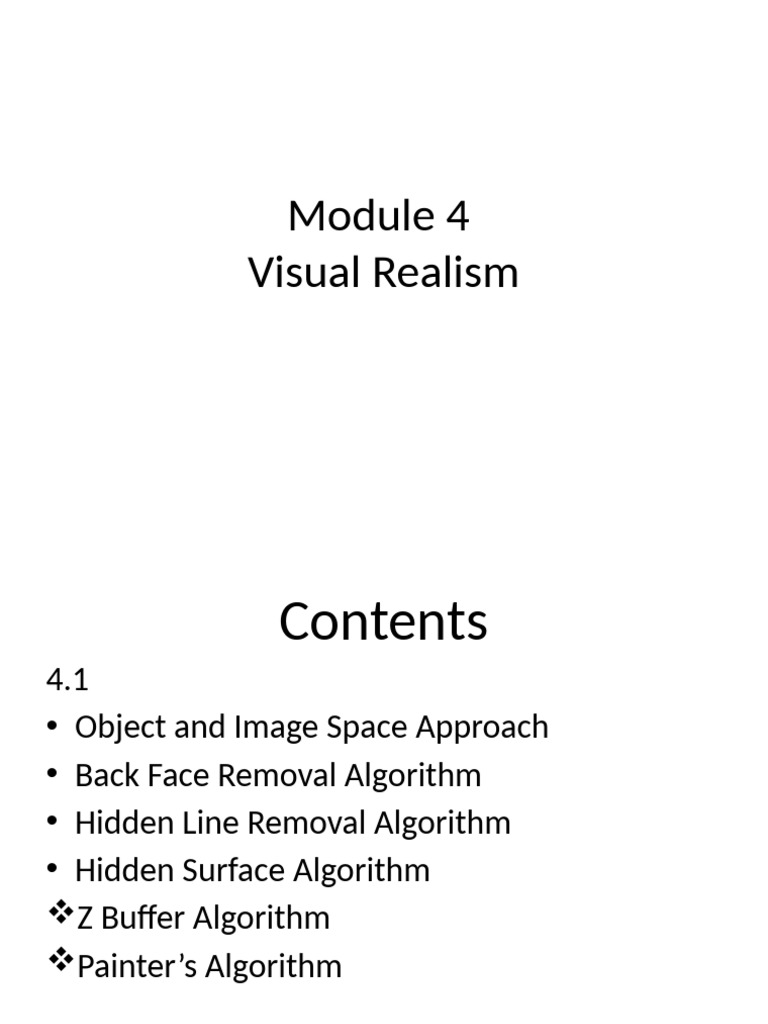 Visual Realism in Computer Graphics | PDF | Color | Rendering (Computer ...