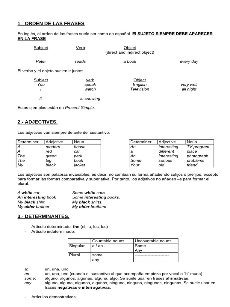 3º-4º. Guia para El Inicio Al Inglés | PDF | Verb | Language Mechanics