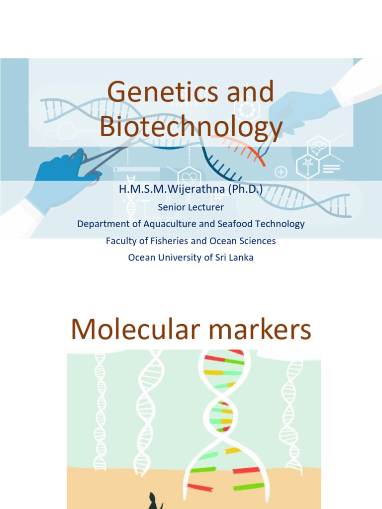 Molecular Markers in Genetics and Biotechnology | PDF | Microsatellite ...
