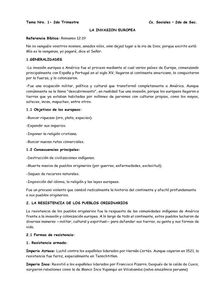 Tema Nro 1 - 2do de Sec. | PDF | Perú | Colonialismo