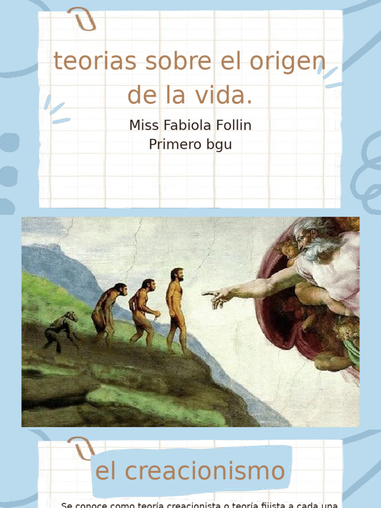 Teorías del origen de la vida | PDF | Biología | Naturaleza