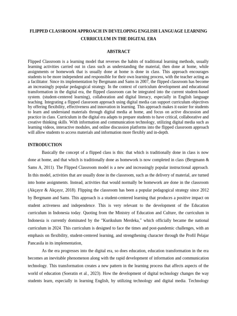 Flipped Classroom for English Learning | PDF | Educational Technology ...