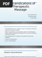Massage Therapy Contraindications Guide | PDF | Edema | Vein