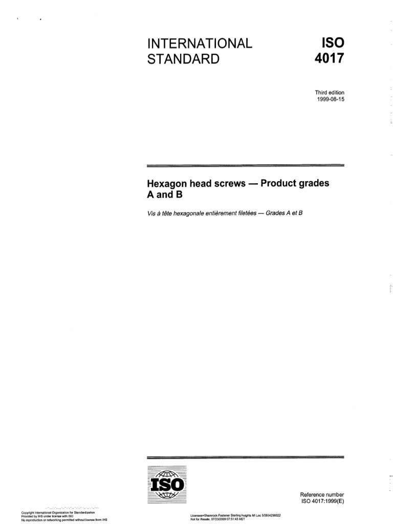 ISO4017 | PDF