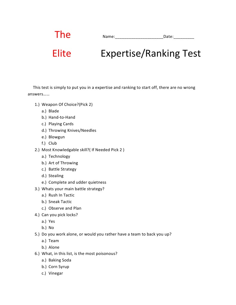 Elite Test | PDF