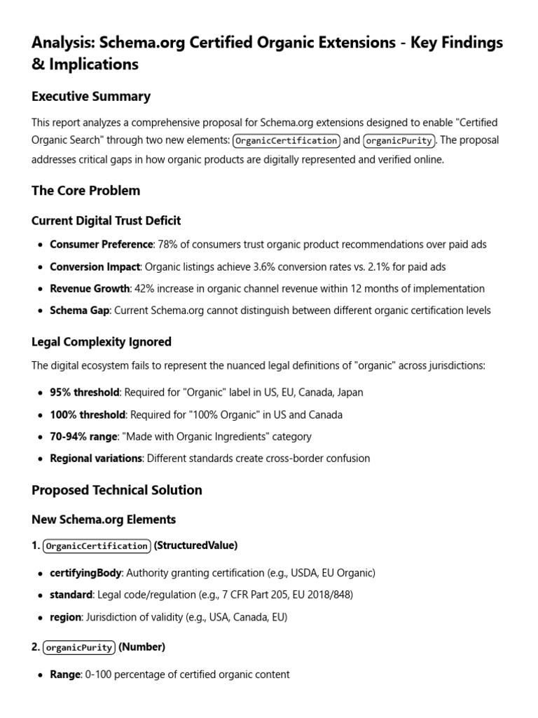 Analysis - Schema - Org Certified Organic Extensions - Key Findings ...