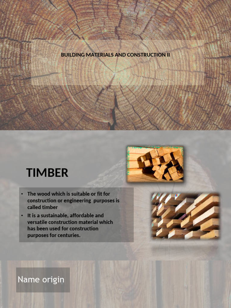 Timber PPT 1 | PDF | Plywood | Wood