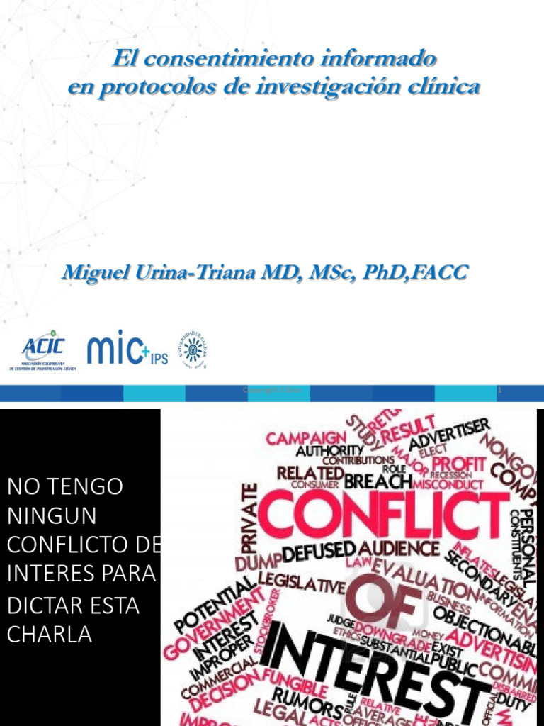 Consentimiento Informado en Investigación Clínica | PDF ...
