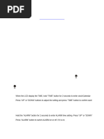 Digital Alarm Clock Setup Guide | PDF