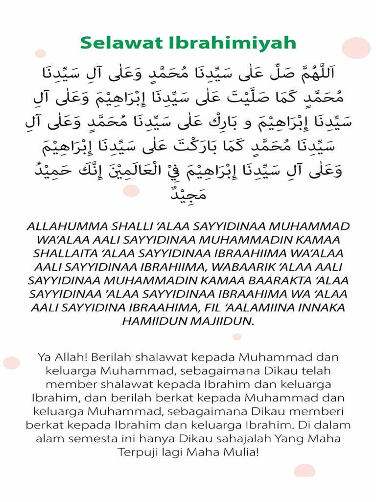 Sholawat Ibrahimiyah PDF
