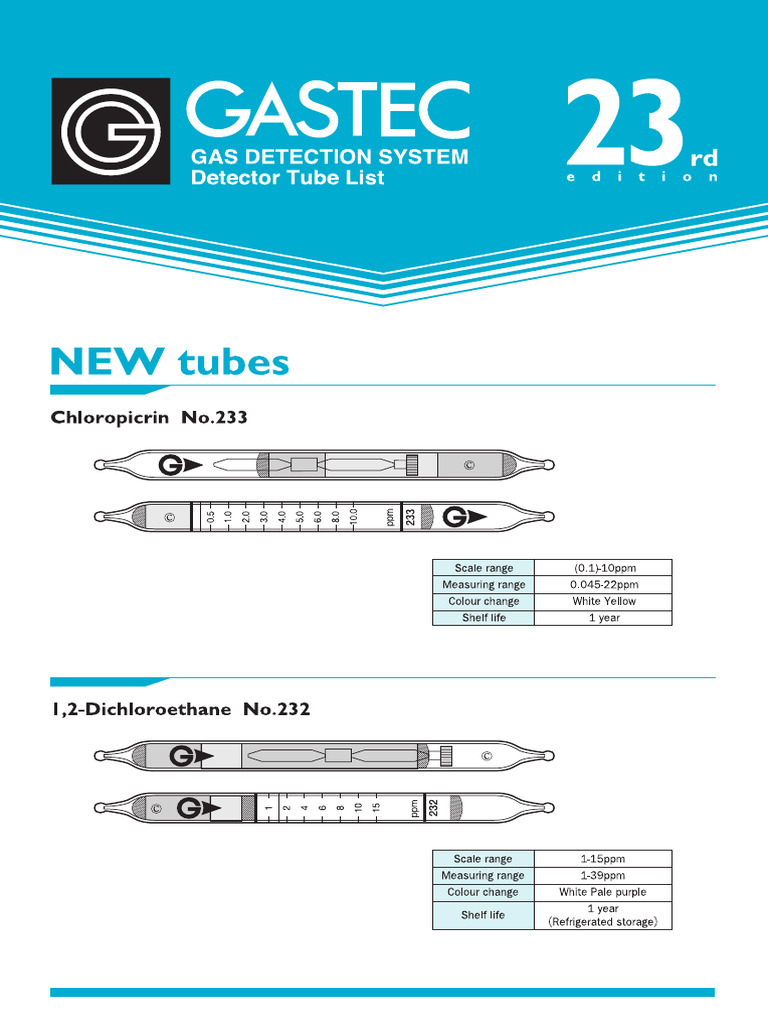C GASTEC Detector Tube List 23rd | PDF