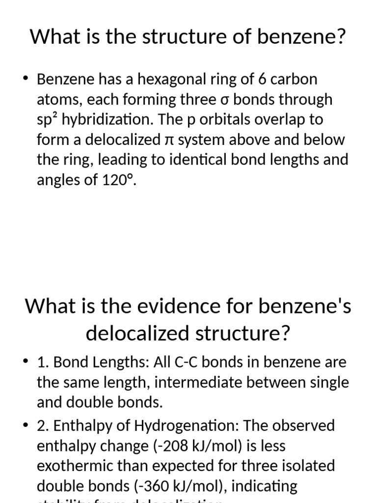 Understanding Benzene's Structure and Reactions | PDF