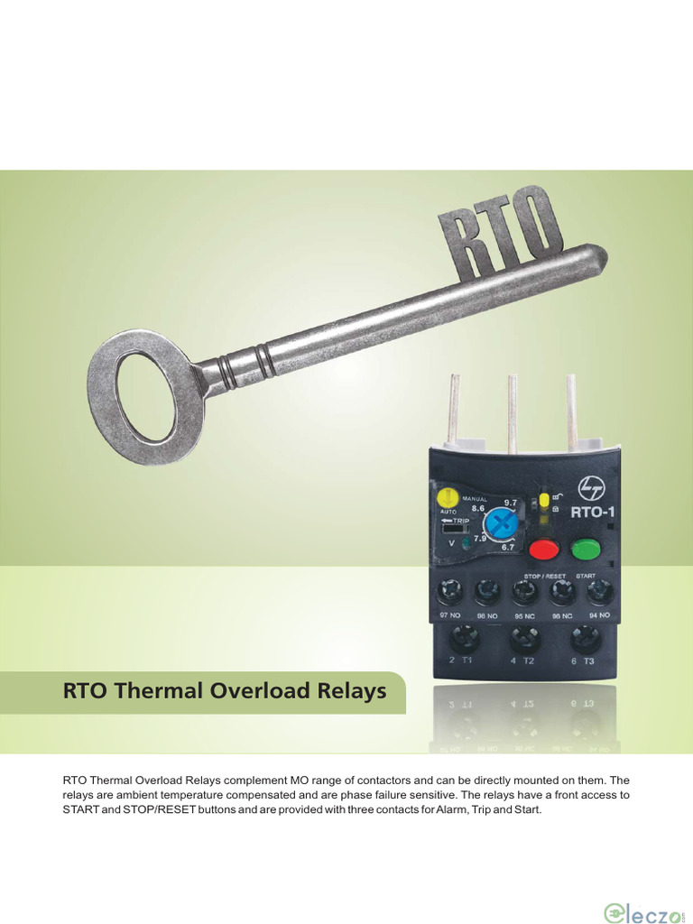 RTO Thermal Overload Relays Overview | PDF | Relay | Electrical Wiring
