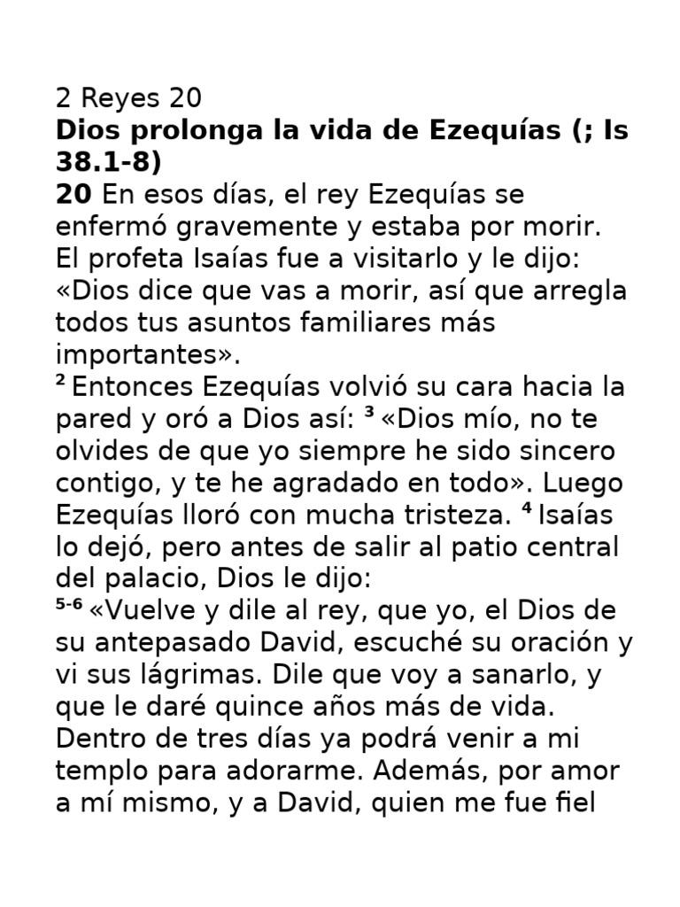 Ezequías: Sanación y Prolongación de Vida | PDF