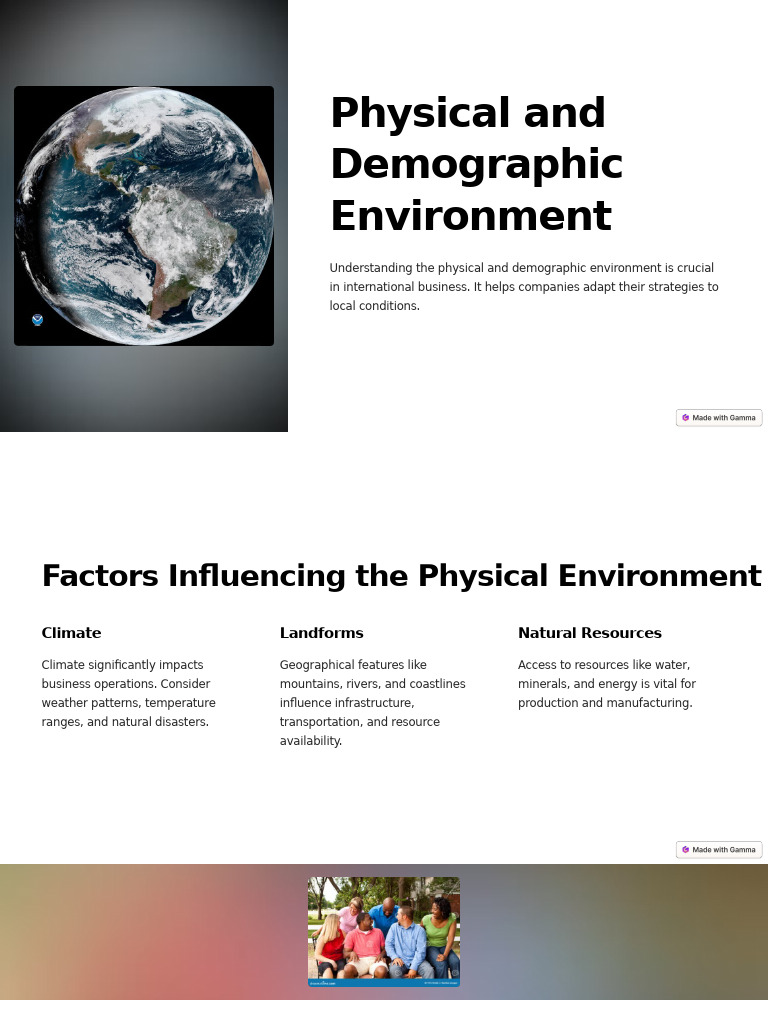 Physical and Demographic Environment Revised | PDF | Market (Economics ...