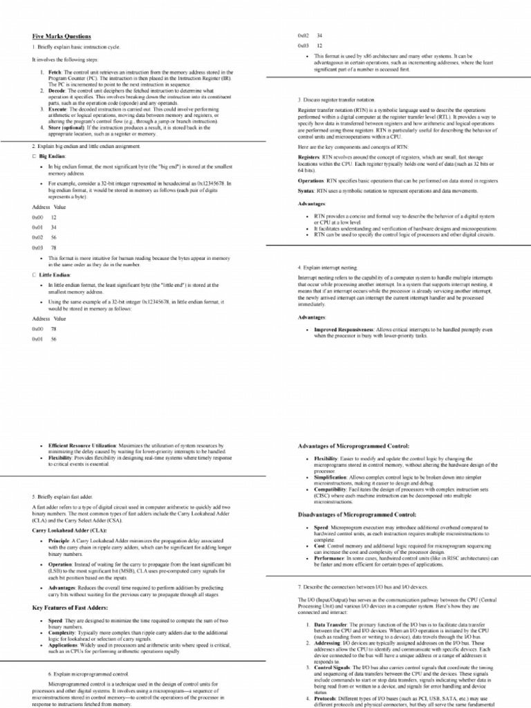 Computer Organization (1) - 1 | PDF