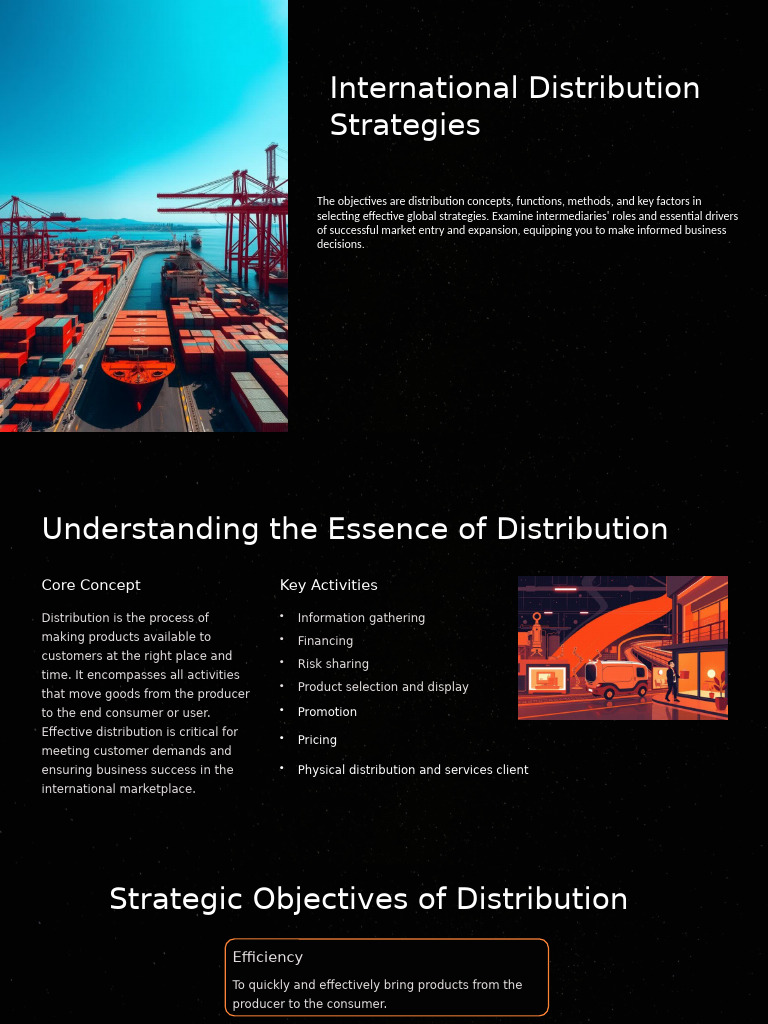 International Distribution Strategies | PDF | Retail | Market (Economics)