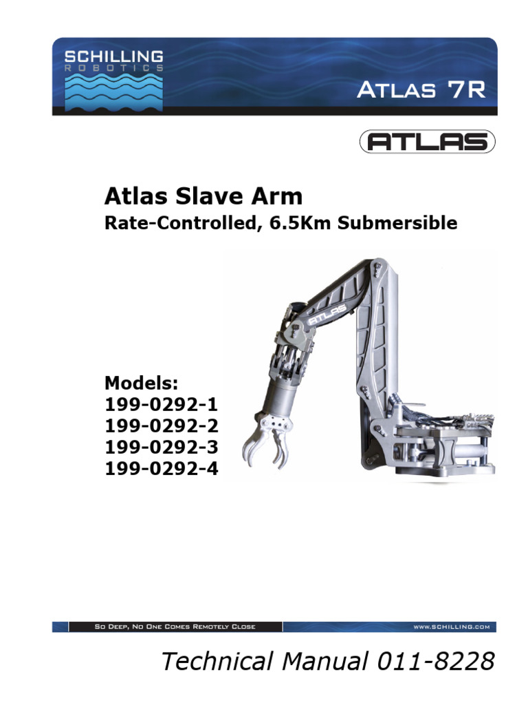Atlas 7R Slave Arm Technical Manual | PDF | Valve | Screw