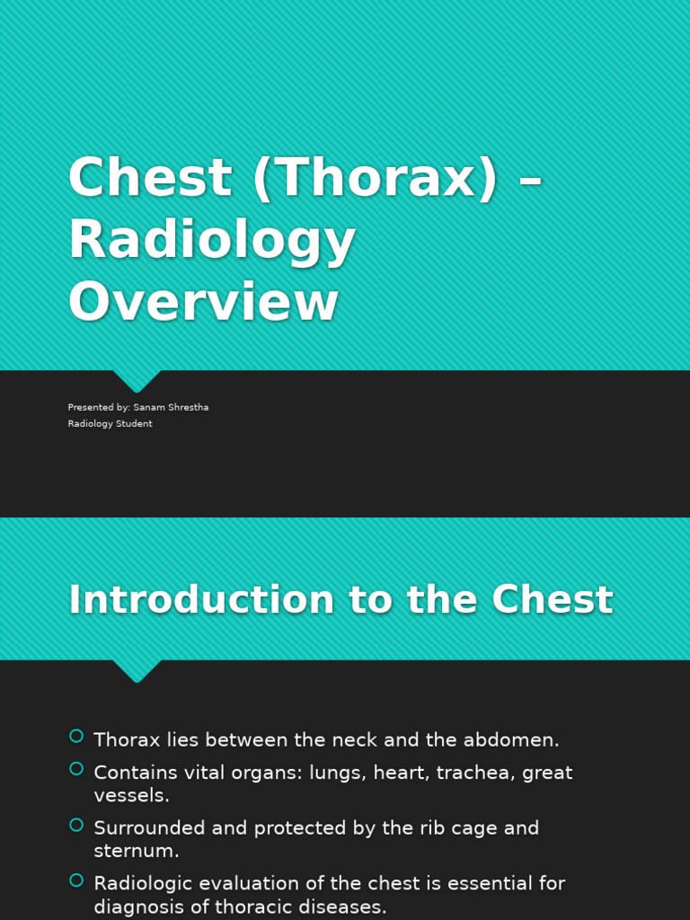 Chest Imaging Techniques and Pathologies | PDF | Thorax | Radiology