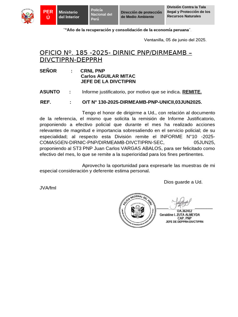 Oficio A La Fiscalia N°111 | PDF
