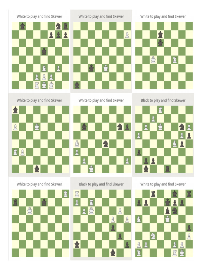 Chess Skewer Puzzles Basic | PDF