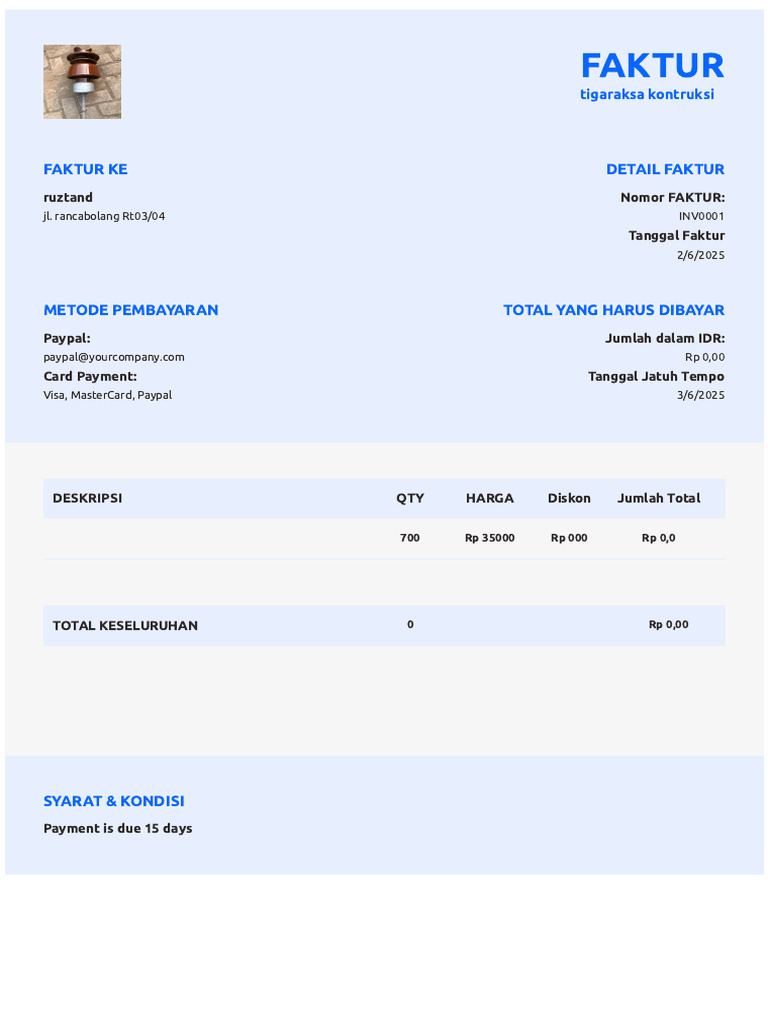 Invoice Ruztand | PDF