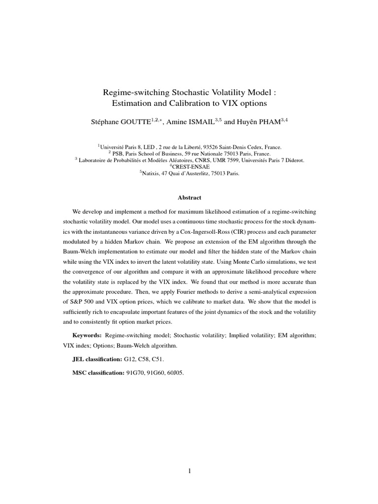 Rs Vol Amfrev | PDF | Vix | Volatility (Finance)