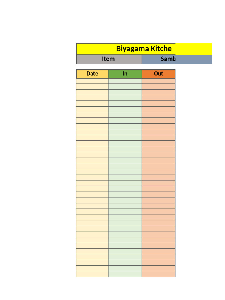 Bin Card Template | PDF