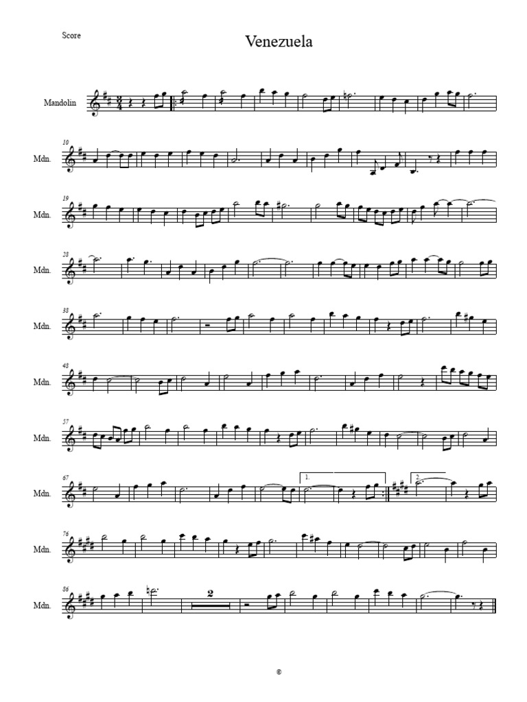 Mandolin Performance Scores Overview | PDF | Chordophones | String ...