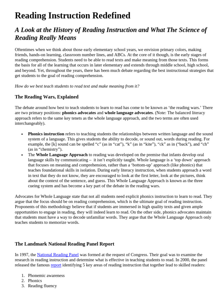 Understanding the Science of Reading | PDF | Phonics | Reading ...