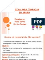 Técnicas para Trabajo en Grupo