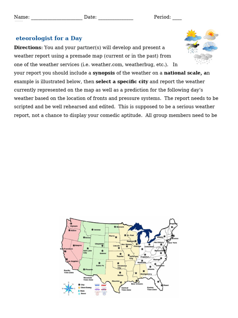 Student Weather Report Project Guide | PDF | Cloud | Weather