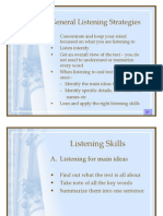 General Listening Strategies