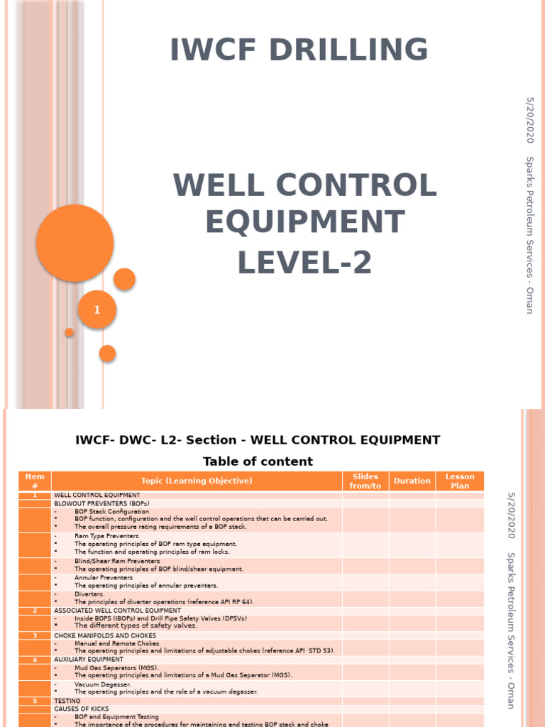IWCF Level 2 Well Control Equipment Guide | PDF | Gas Technologies ...