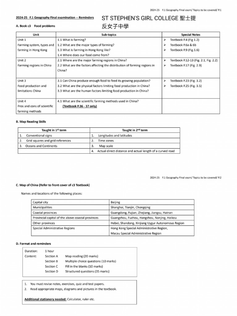 2425 F1 Final Exam Reminder | PDF
