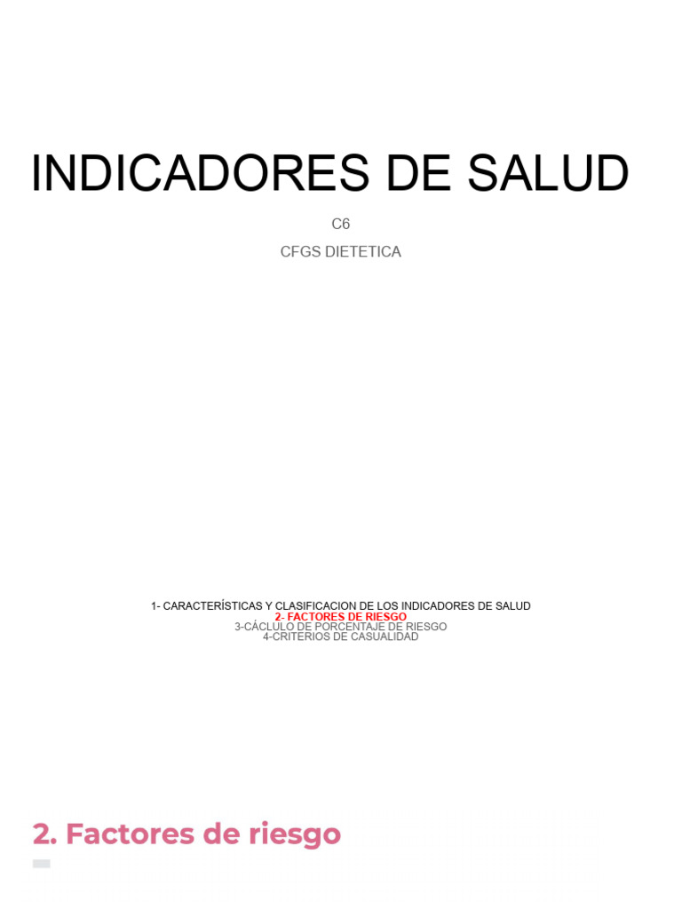 Factors de Risc | PDF