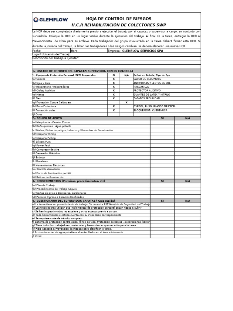 HCR SWP | PDF