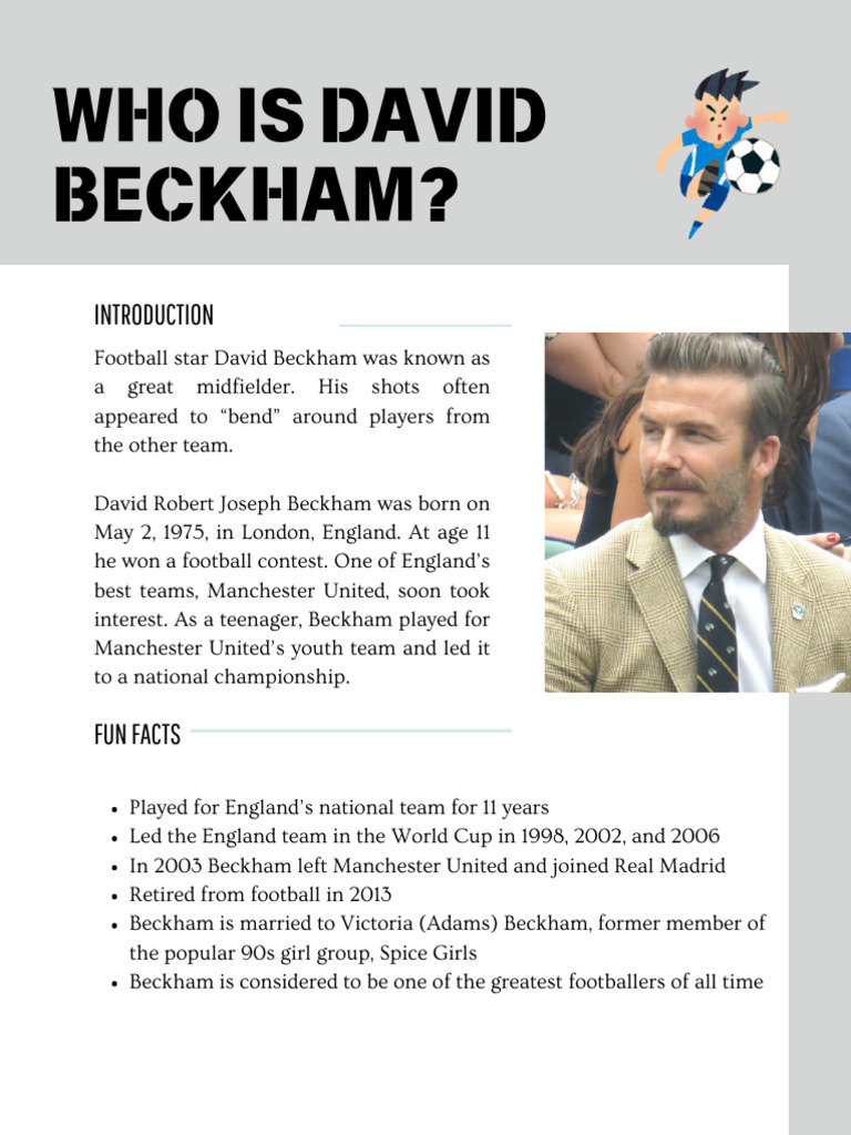 ESLDO Who Is David Beckham Information Sheet PDF