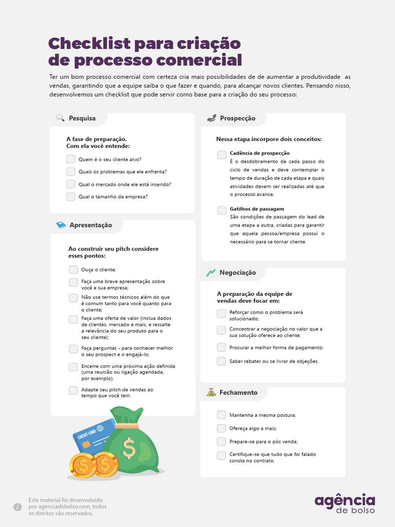 Checklist para Processo Comercial Eficiente | PDF | Mercado (economia ...