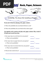 Rock Paper Scissors Outcomes and Probabilities | PDF