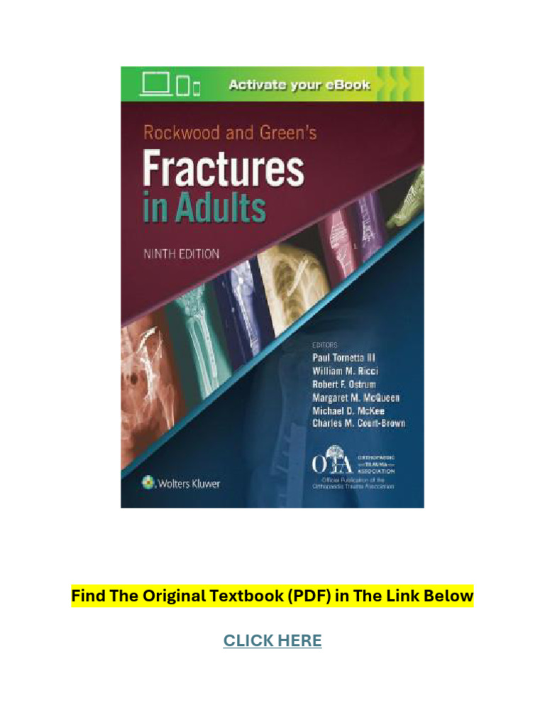 Rockwood and Green's Fractures （Ninth） Rockwood and Green's Fractures in Adults 9th edition