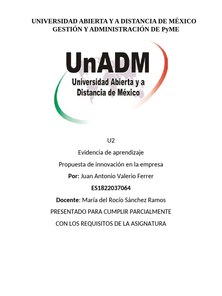 Gcie U2 Ea Javf | PDF | Business | Innovación