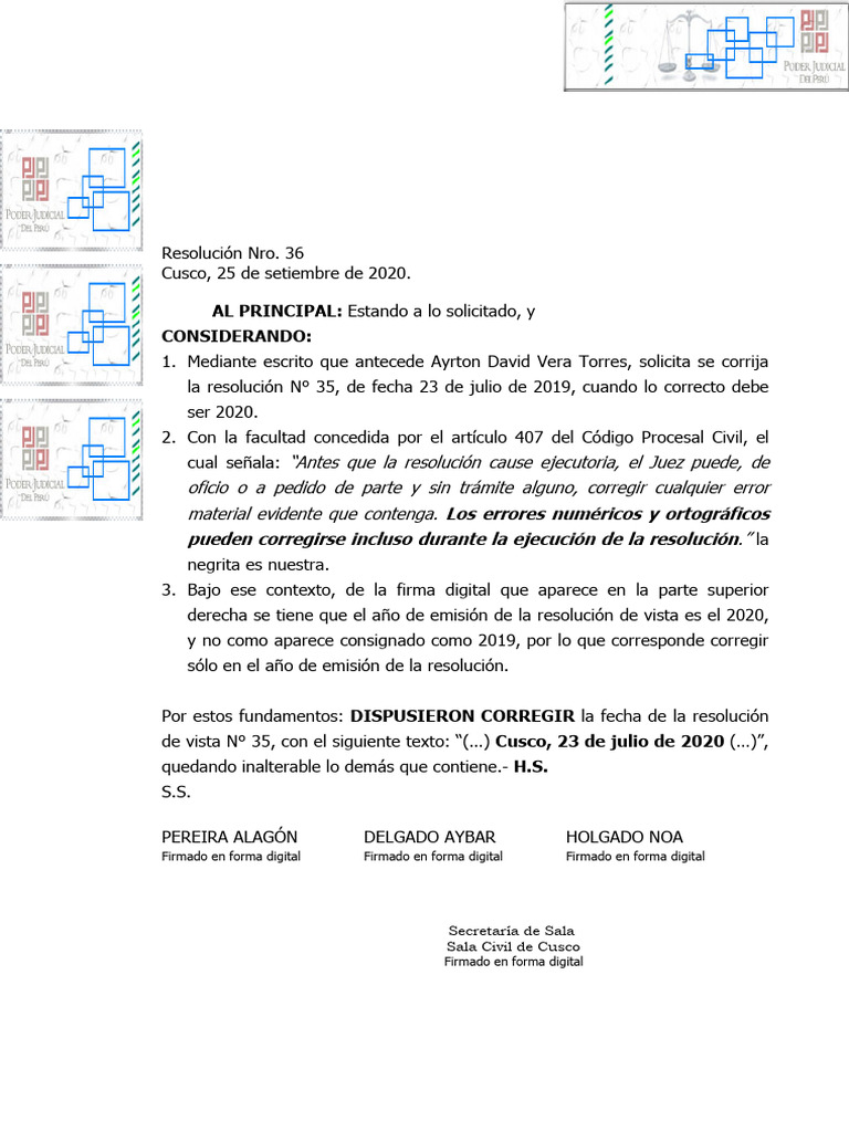 Correción Fecha de Sentencia | PDF | Justicia | Crimen y violencia