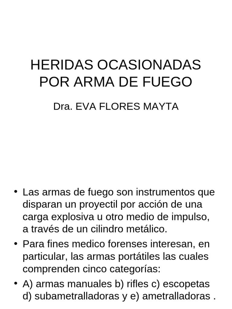 Heridas Por Arma de Fuego 17 | PDF | Armas de fuego | Cartucho (armas ...