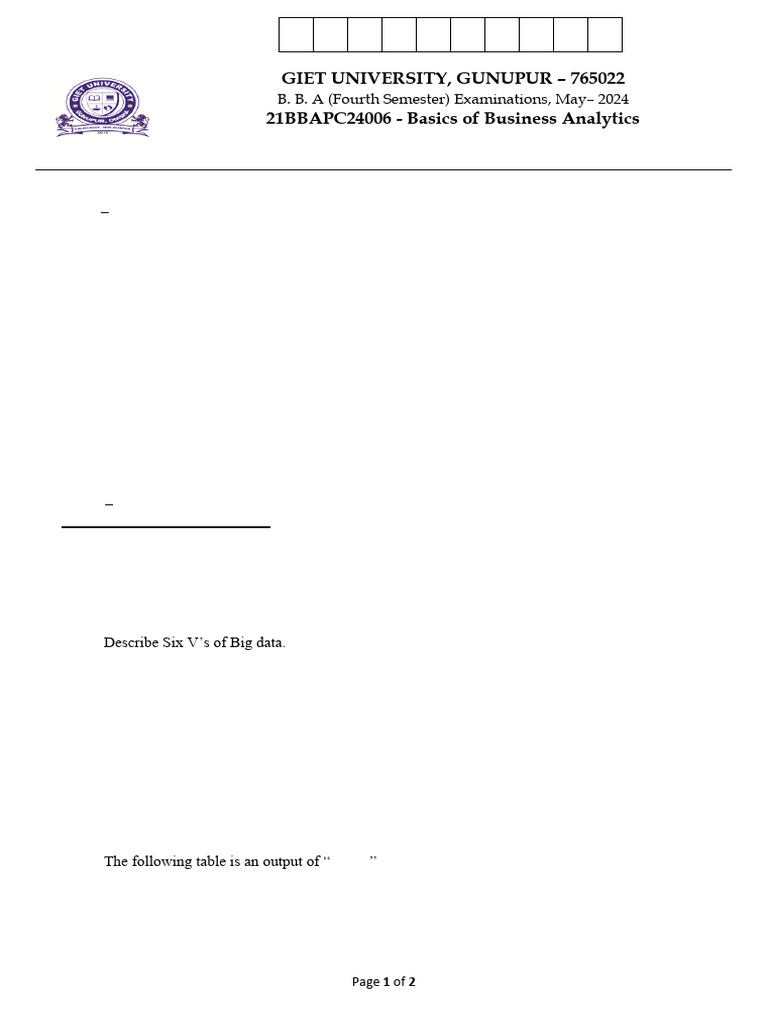 Basics of Business Analytics | PDF | Data Analysis | Data