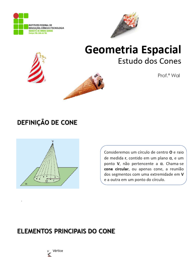 Estudo do Cone e Tronco de Cone | PDF | Triângulo | Geometria