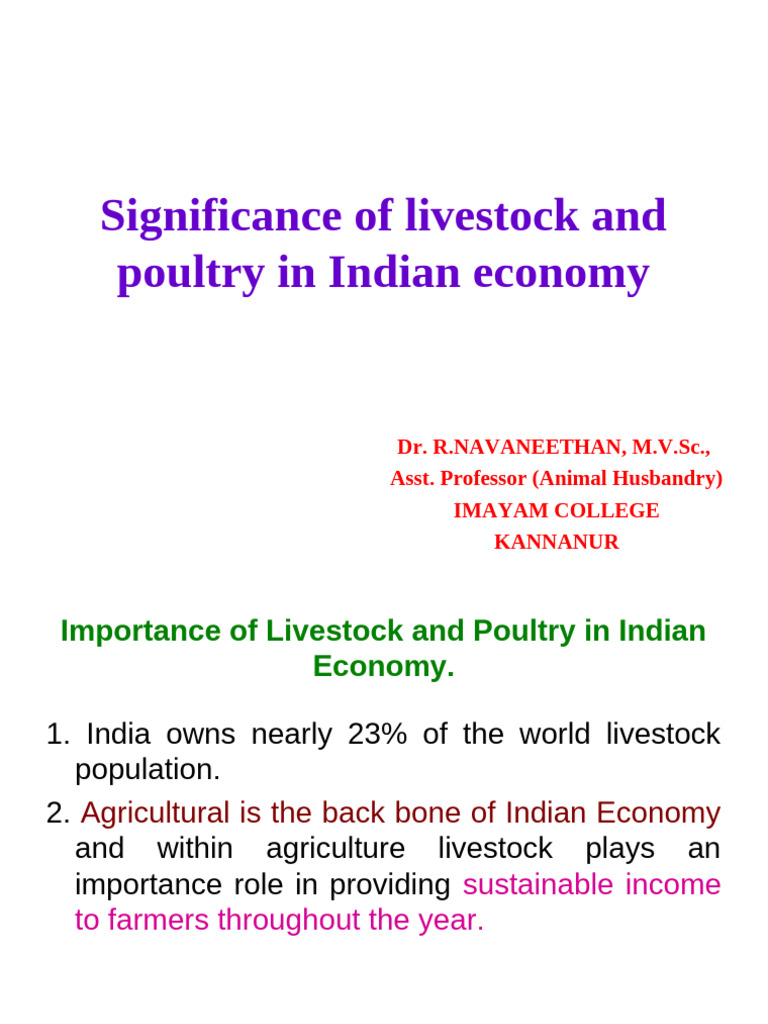 Role of Livestock in India's Economy | PDF | Livestock | Agriculture