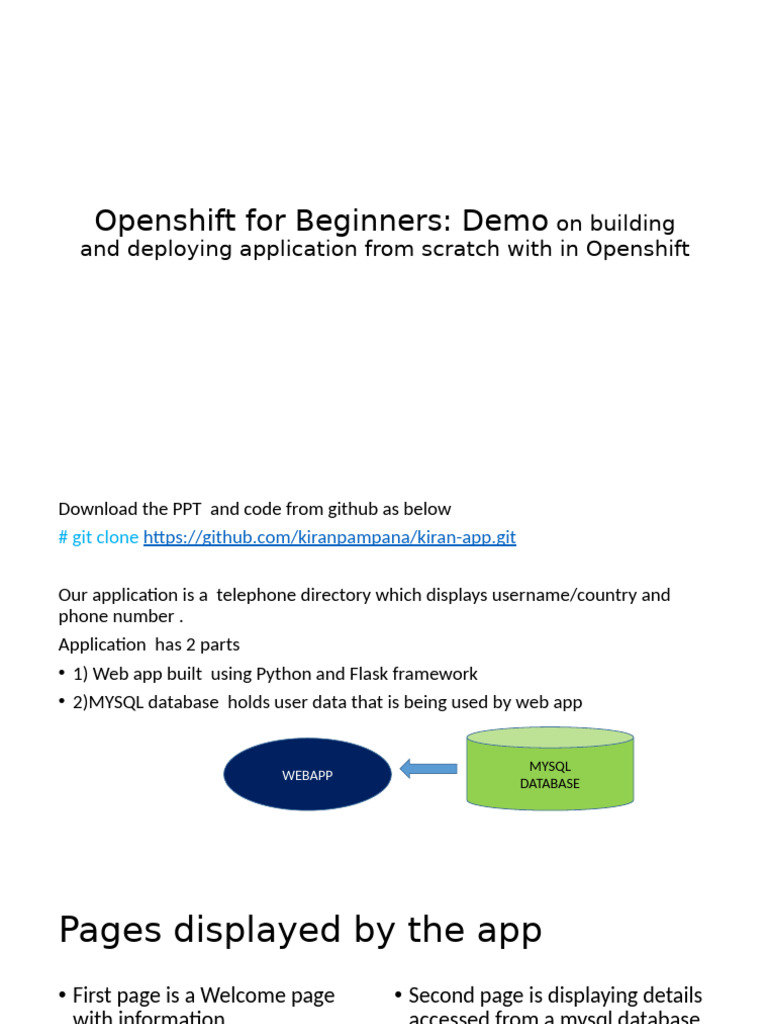 Openshift Presentation | PDF | Virtualization | Virtual Machine